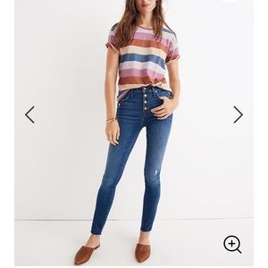 Madewell 10inch high rise skinny jeans